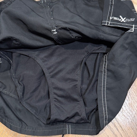 ZeroXposur Black Mini Skirt with White Accents - Picture 3 of 8